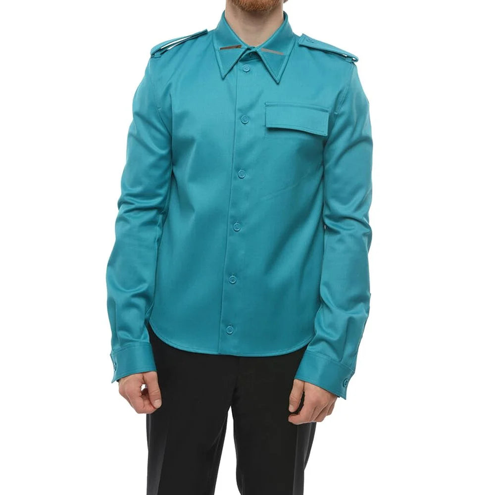 Bottega Veneta Bicolor Elastane Dress Shirt - IT50 | L