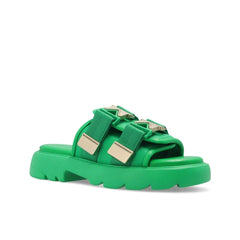 Bottega Veneta Bicolor Nylon Slides - EU35/US5