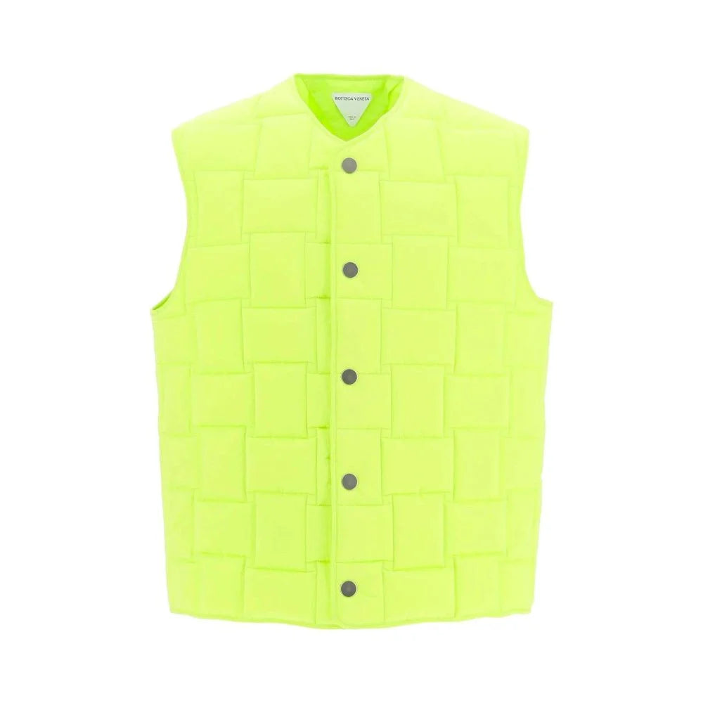 Bottega Veneta Bicolor Polyamide Sleveless Jacket - S