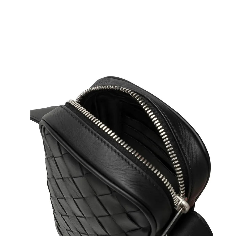 Bottega Veneta Black Lamb Leather Crossbody Bag