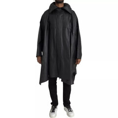 Bottega Veneta Black Leather Hooded Men Trenchcoat Jacket - IT48 | M - Trench Coats