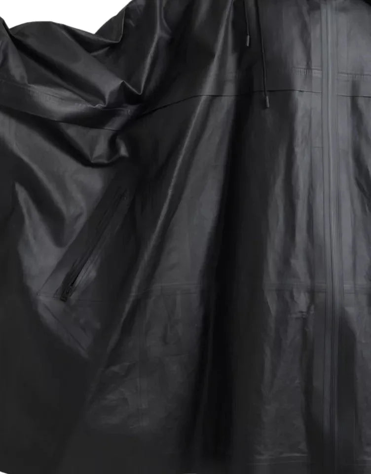 Bottega Veneta Black Leather Hooded Men Trenchcoat Jacket - IT48 | M - Trench Coats