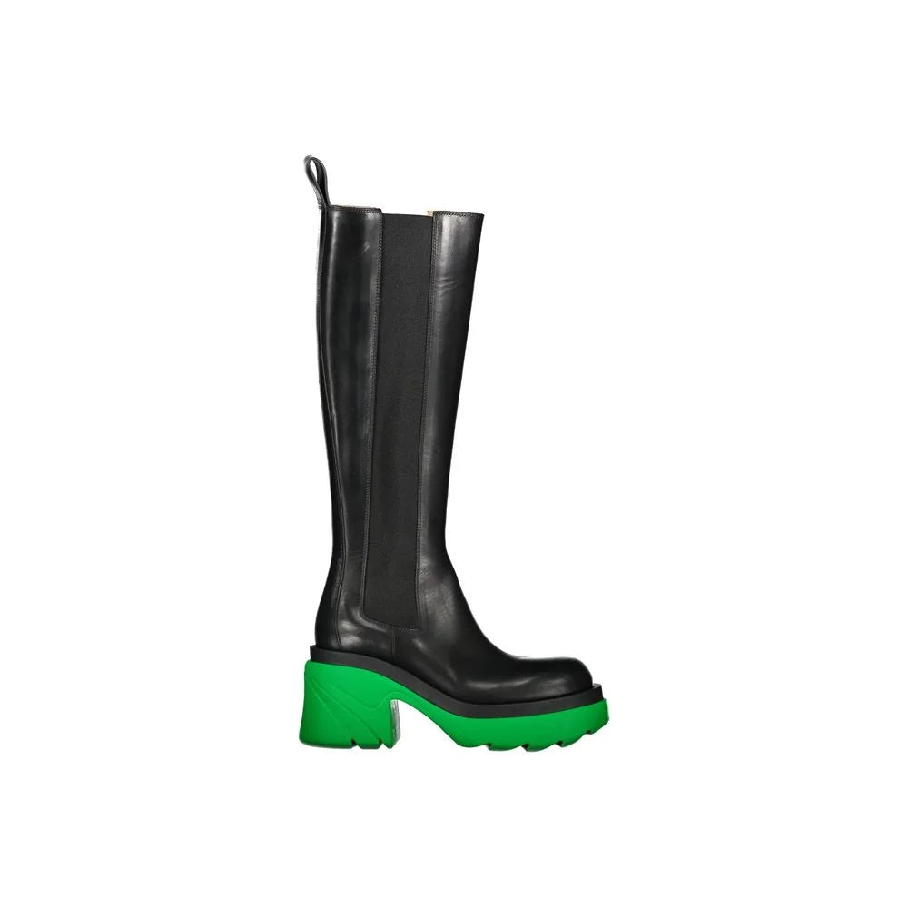 Bottega Veneta Escarpins en cuir noir over the knee