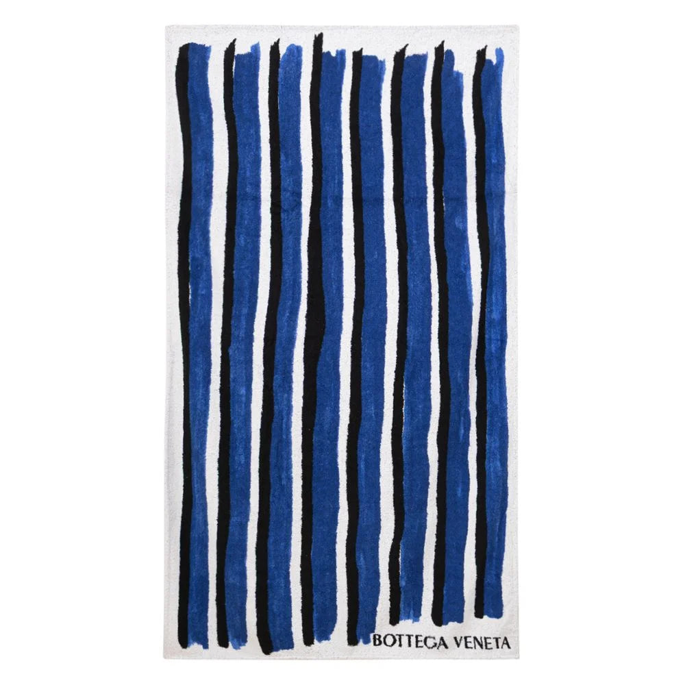 Bottega Veneta Blue Cotton Beach Towel - Beach Towels