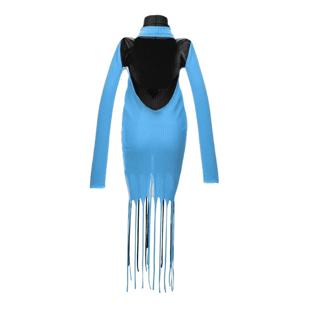 Bottega Veneta Blue Cotton Long - M - Dresses