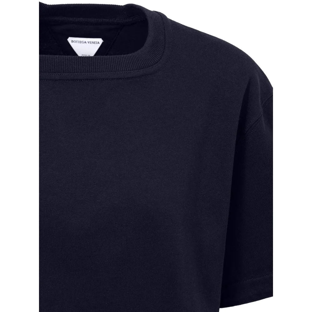 Bottega Veneta Blue Cotton T-Shirt - M - T-Shirts