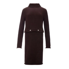 Bottega Veneta Elegant Viscose Brown Dress - IT42|M