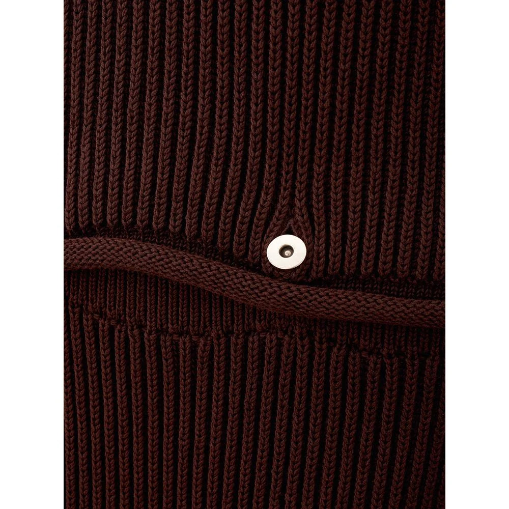 Bottega Veneta Elegant Viscose Brown Dress - IT42|M - Dresses