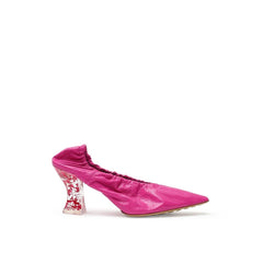 Bottega Veneta Fuchsia Leather Slippers - EU38.5/US8.5