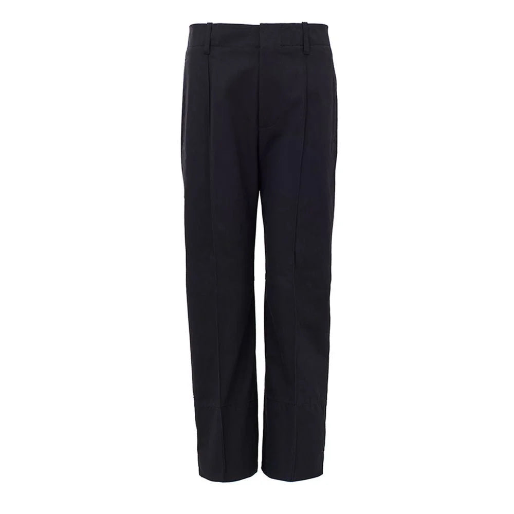 Bottega Veneta Navy Blue Cotton Pant - Trousers