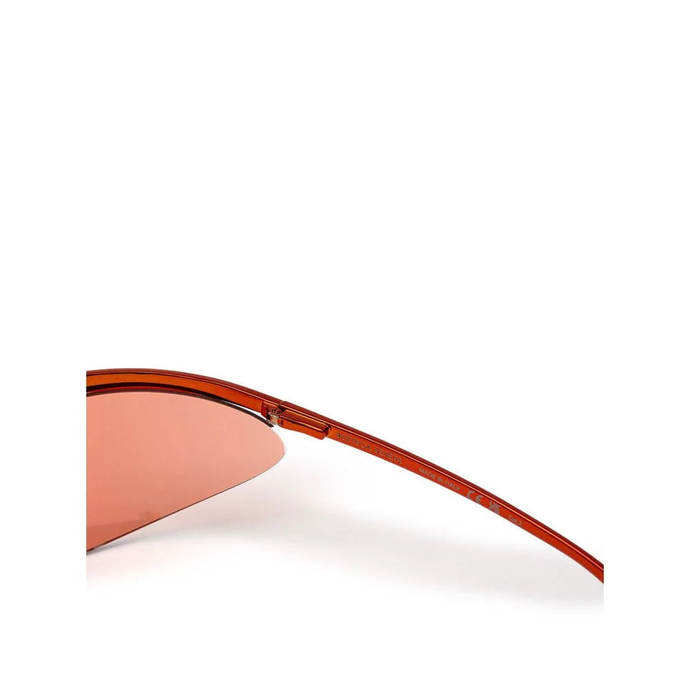 Lunettes de soleil Bottega Veneta orange en métal