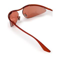 Lunettes de soleil Bottega Veneta orange en métal