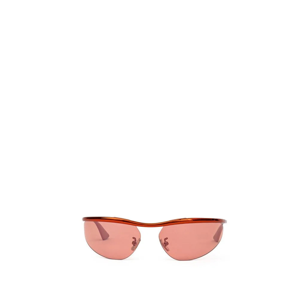 Lunettes de soleil Bottega Veneta orange en métal