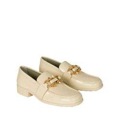 Bottega Veneta White Calfskin Slip-On Loafers - EU39/US9