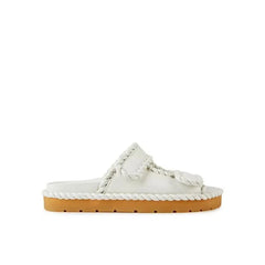 Bottega Veneta White Lamb Leather Sandals