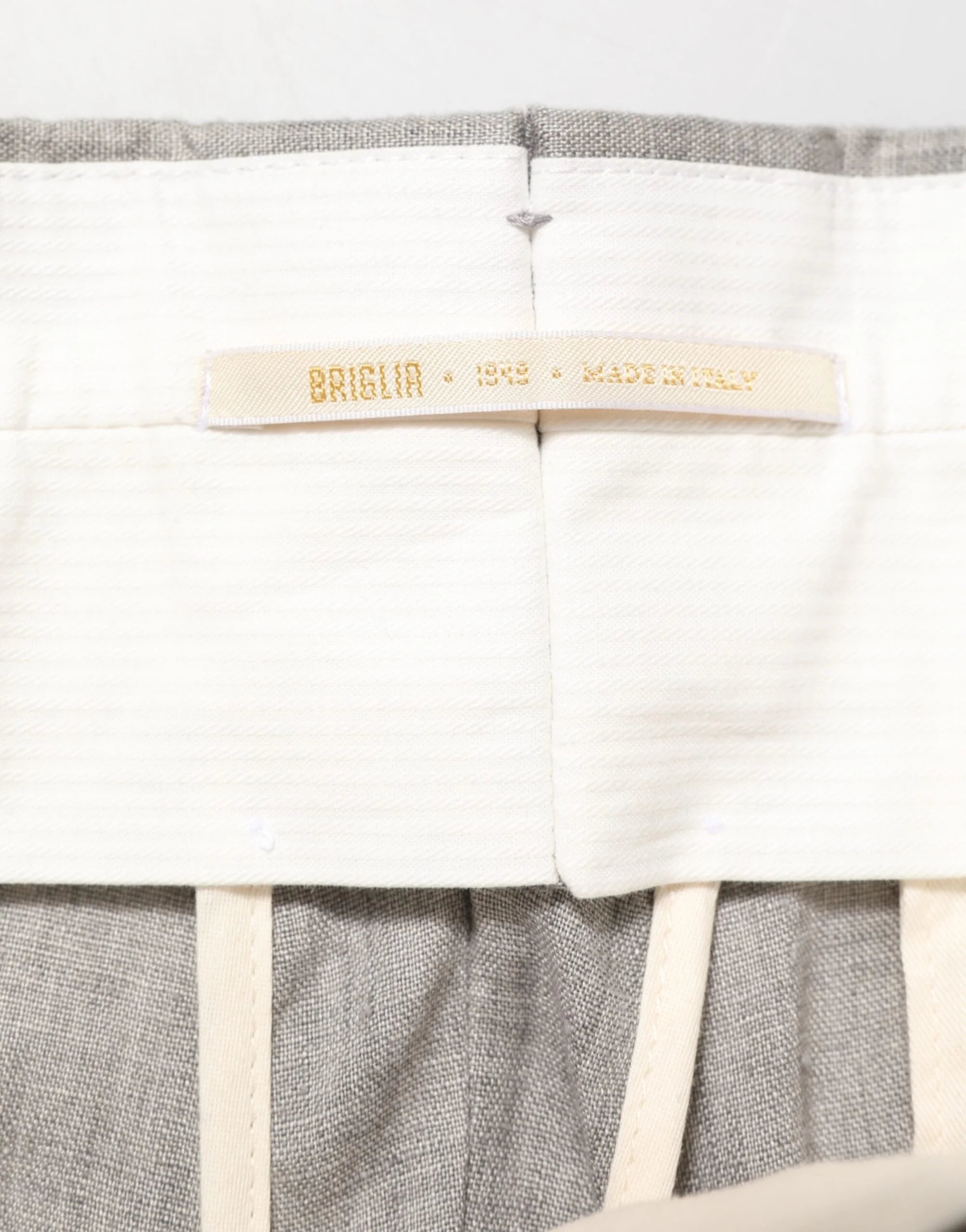 Briglia 1949 Gray Mid Waist Dress Formal Skinny Men Pants - IT48 | M - Trousers