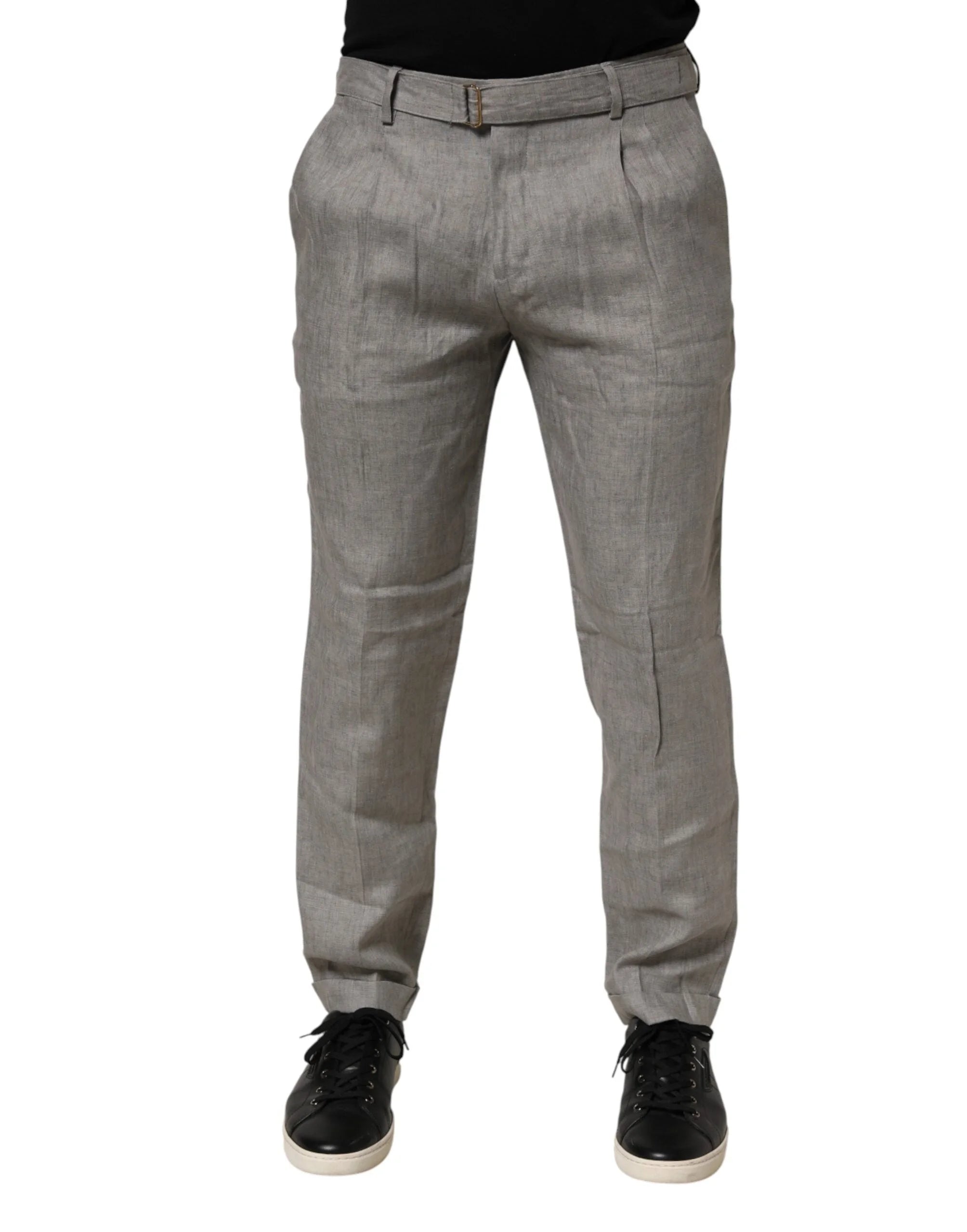 Briglia 1949 Gray Mid Waist Dress Formal Skinny Men Pants - IT48 | M - Trousers