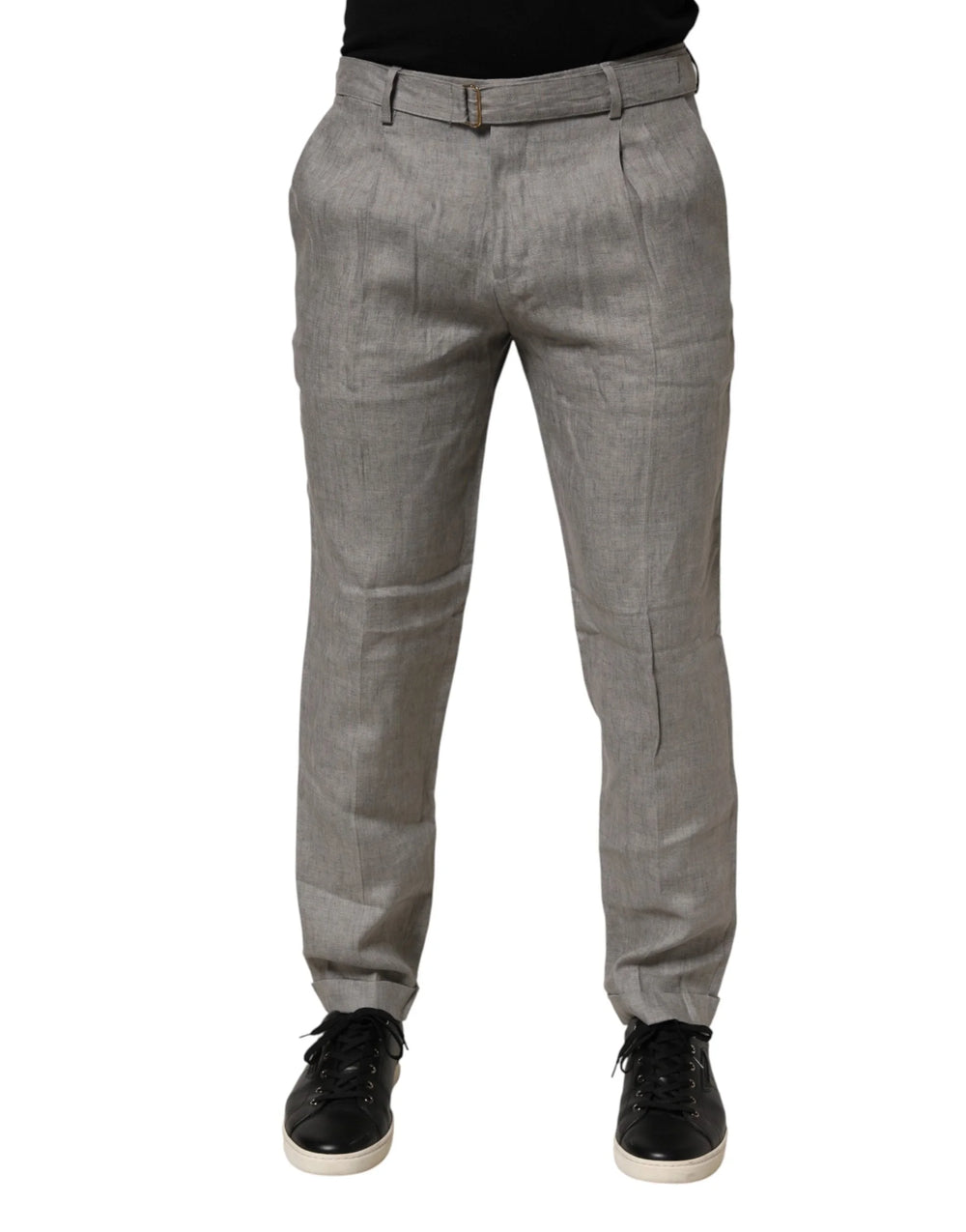 Briglia 1949 Gray Mid Waist Dress Formal Skinny Men Pants - IT48 | M - Trousers