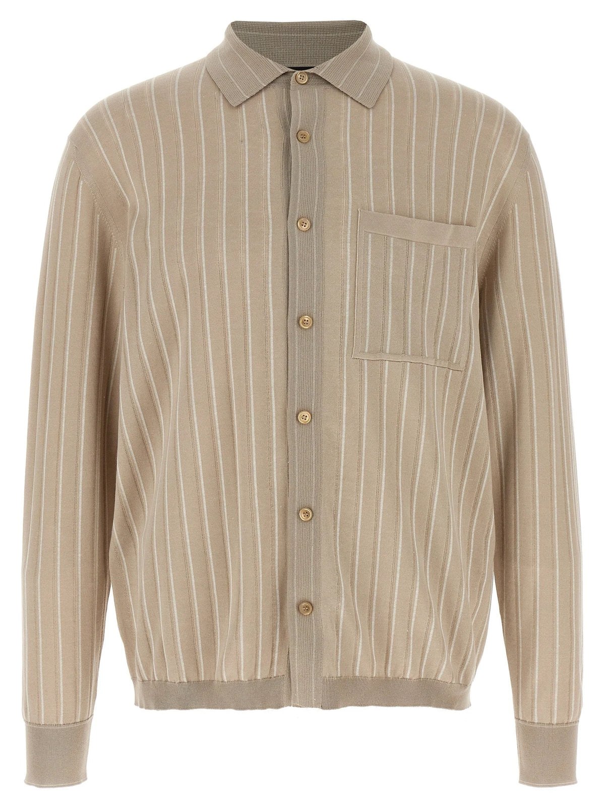 Brioni Beige Cotton Blouse - IT52 | XL