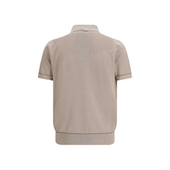 Brioni Beige Cotton Polo Shirt
