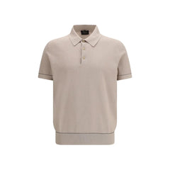 Brioni Beige Cotton Polo Shirt