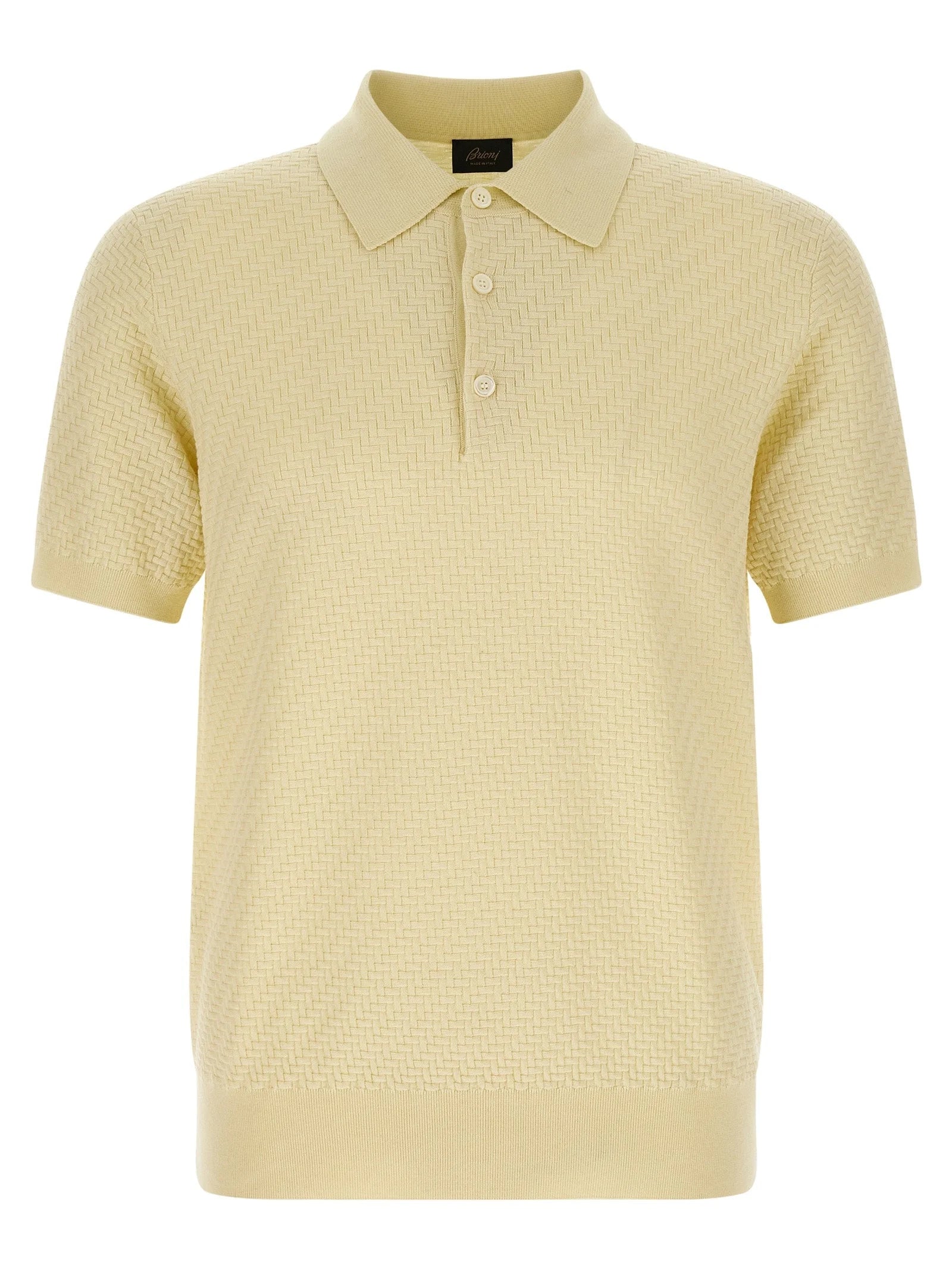 Brioni Bicolor Cotton Polo Shirt