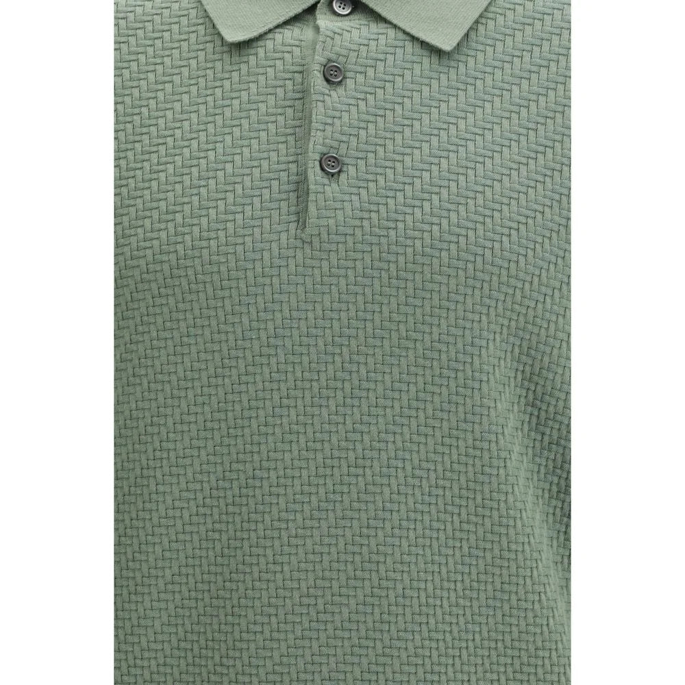 Brioni Bicolor Cotton Polo Shirt