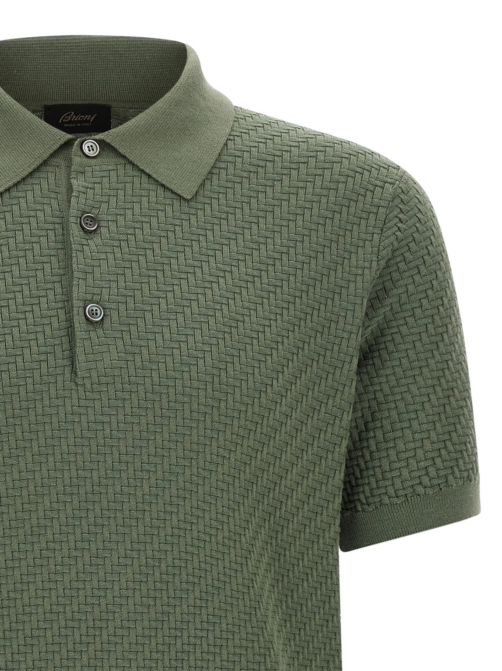 Brioni Bicolor Cotton Polo Shirt - XXL