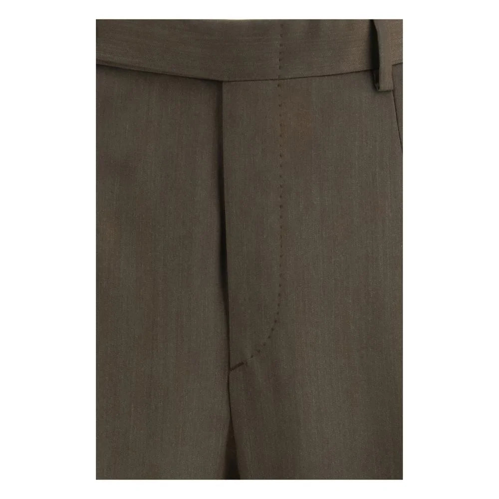 Brioni Bicolor Fleece Wool Casual Pants