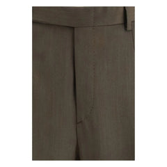 Brioni Bicolor Fleece Wool Casual Pants