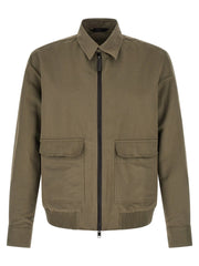 Brioni Bicolor Linen Full-Length Jacket