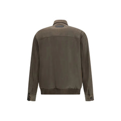 Brioni Bicolor Wool Full-Length Jacket