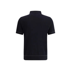 Brioni Black Cotton Polo Shirt - IT56 | 3XL