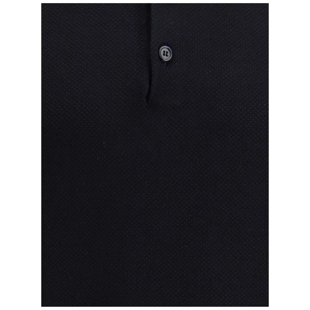 Brioni Black Cotton Polo Shirt - IT56 | 3XL