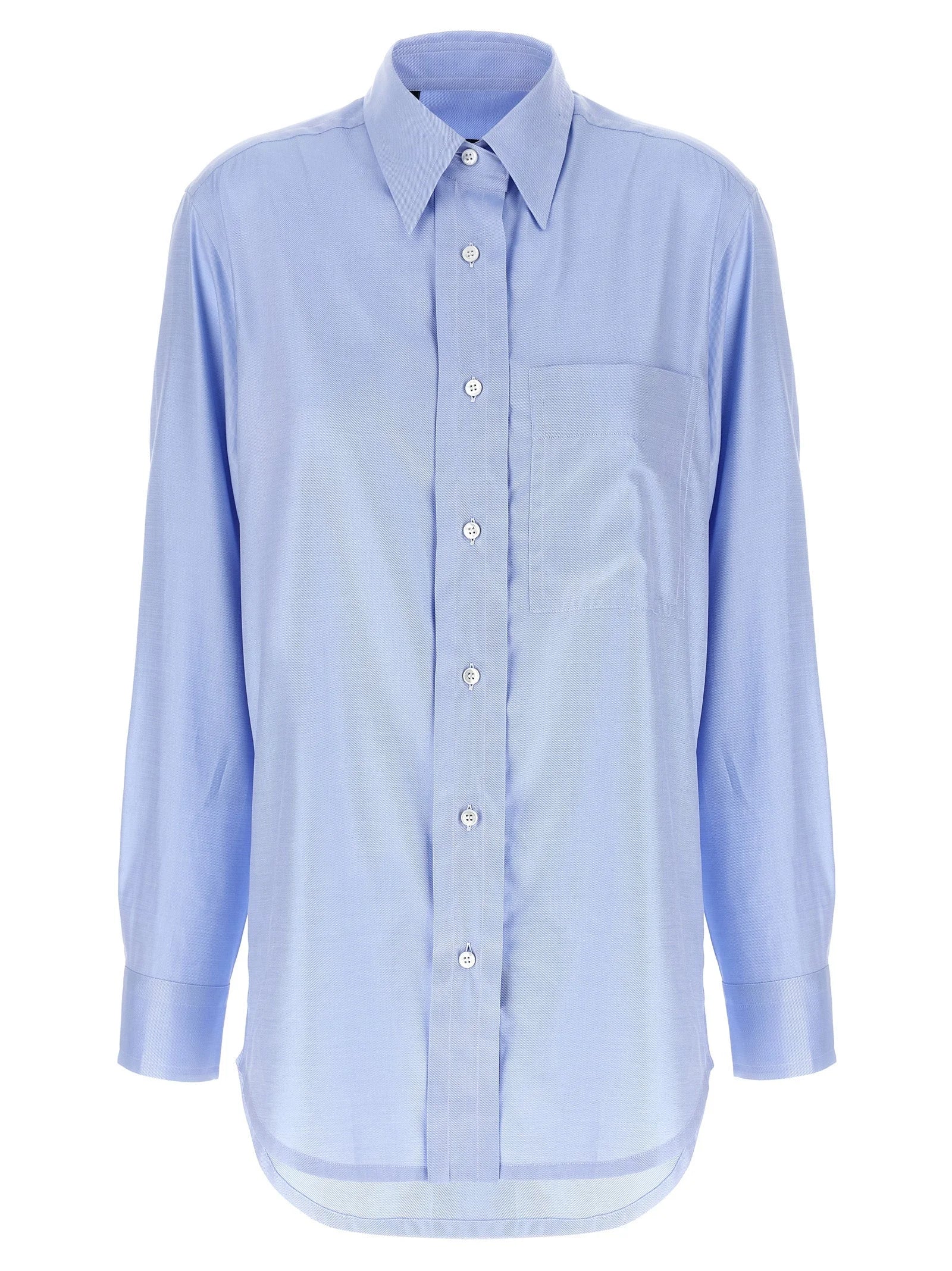 Brioni Blue Cotton Blouse - IT44