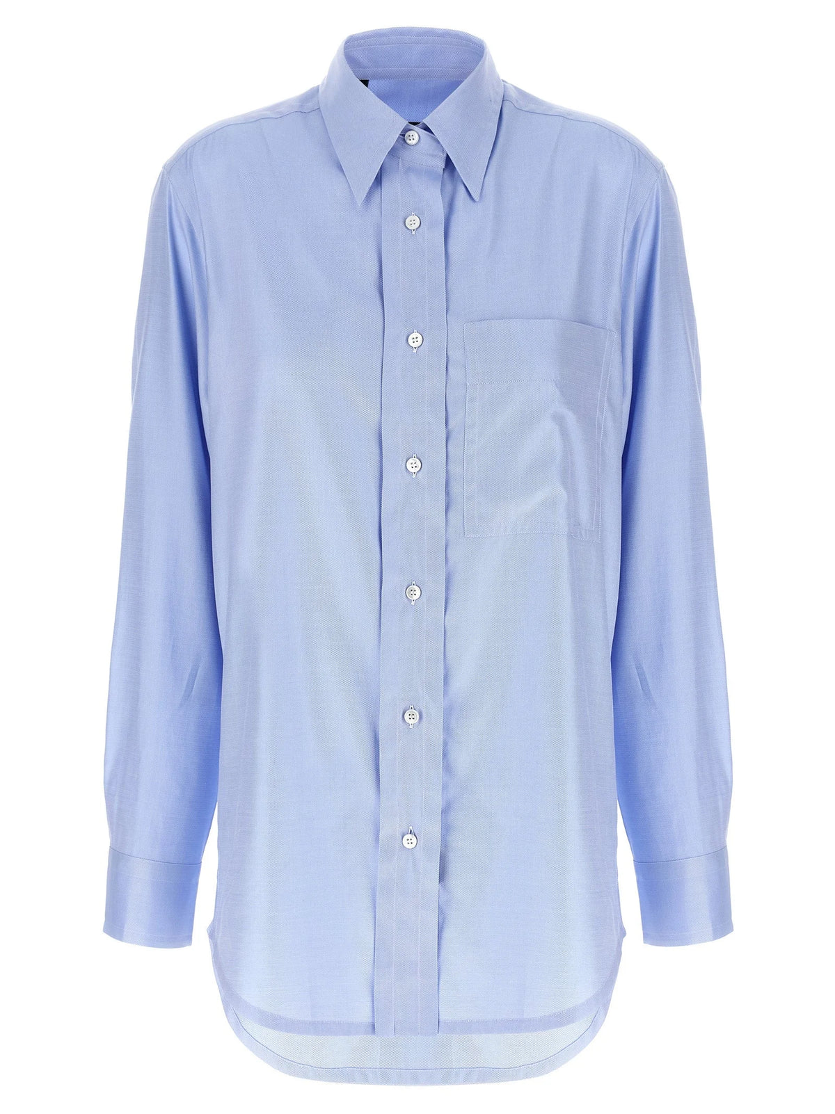 Brioni Blue Cotton Blouse - IT44