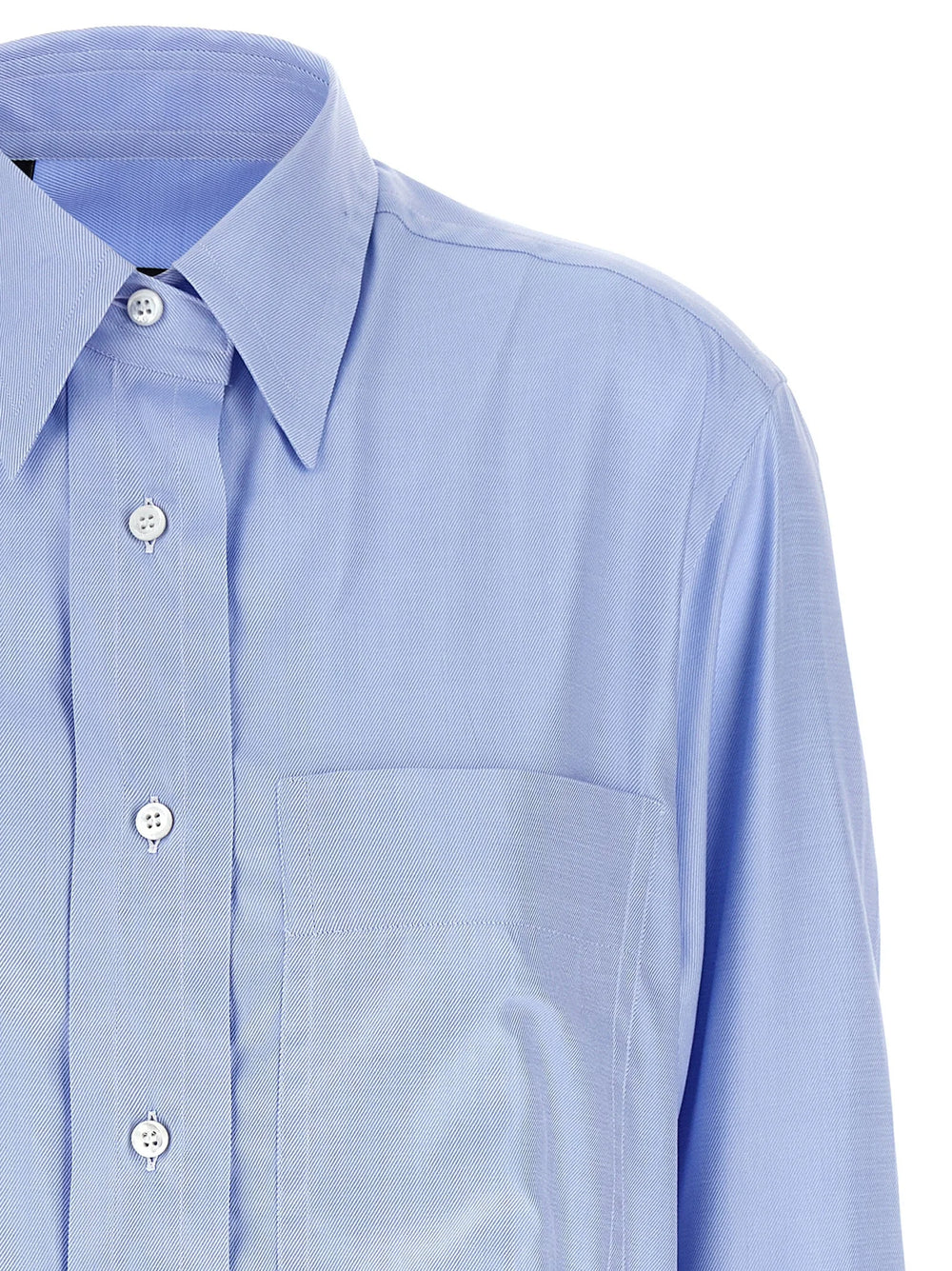 Brioni Blue Cotton Blouse - IT44