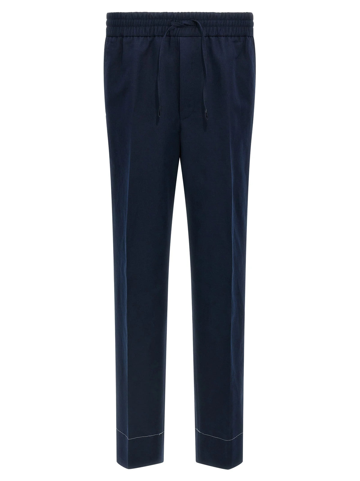 Brioni Blue Linen Casual Pants - XXL