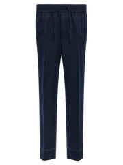 Brioni Blue Linen Casual Pants - XXL