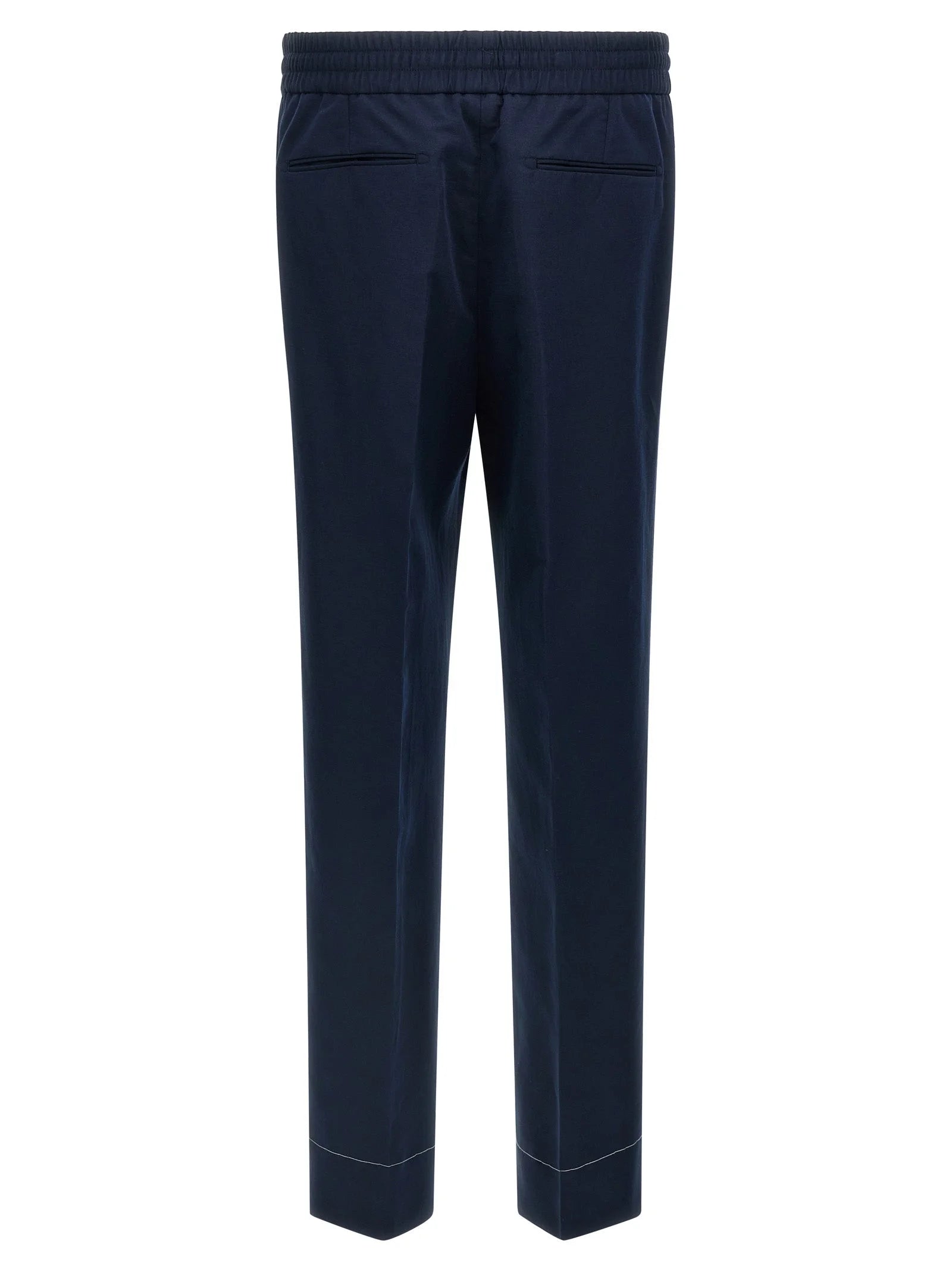 Brioni Blue Linen Casual Pants - XXL