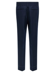 Brioni Blue Linen Casual Pants - XXL