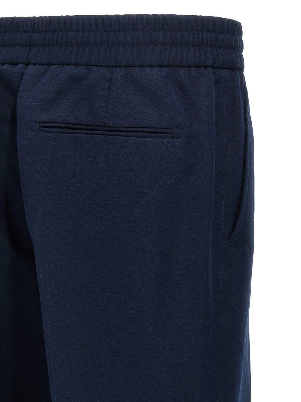 Brioni Blue Linen Casual Pants - XXL