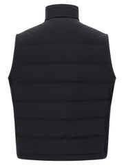 Brioni Blue Polyester Sleeveless Jacket - XL