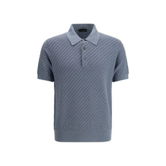 Brioni Light Blue Cotton Polo Shirt