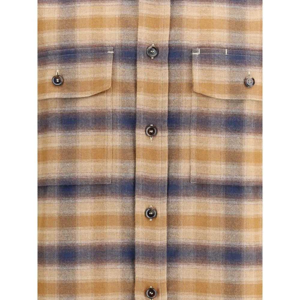 Brioni Multicolor Cotton Pattern Shirt - Shirts