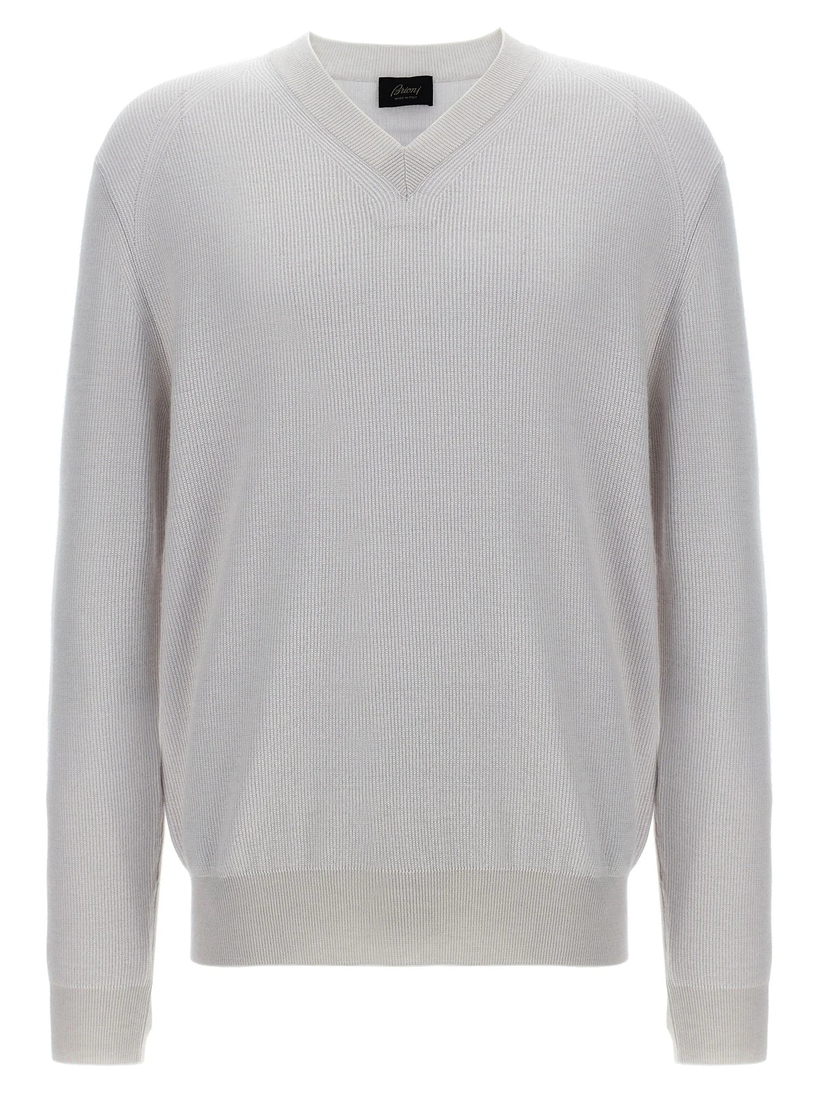 Brioni White Cashmere Cardigan - XXL
