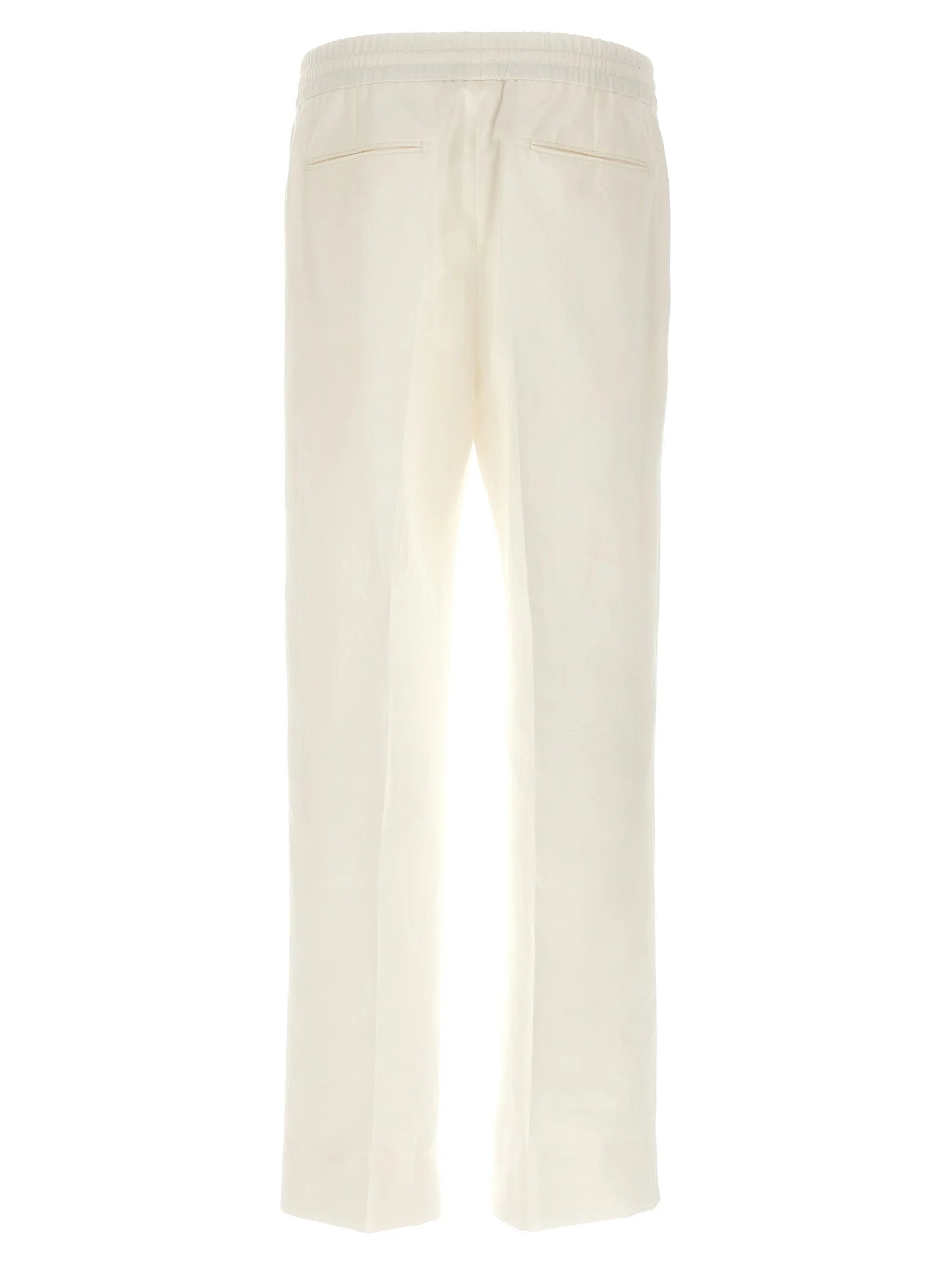 Brioni White Linen Casual Pants - XXL