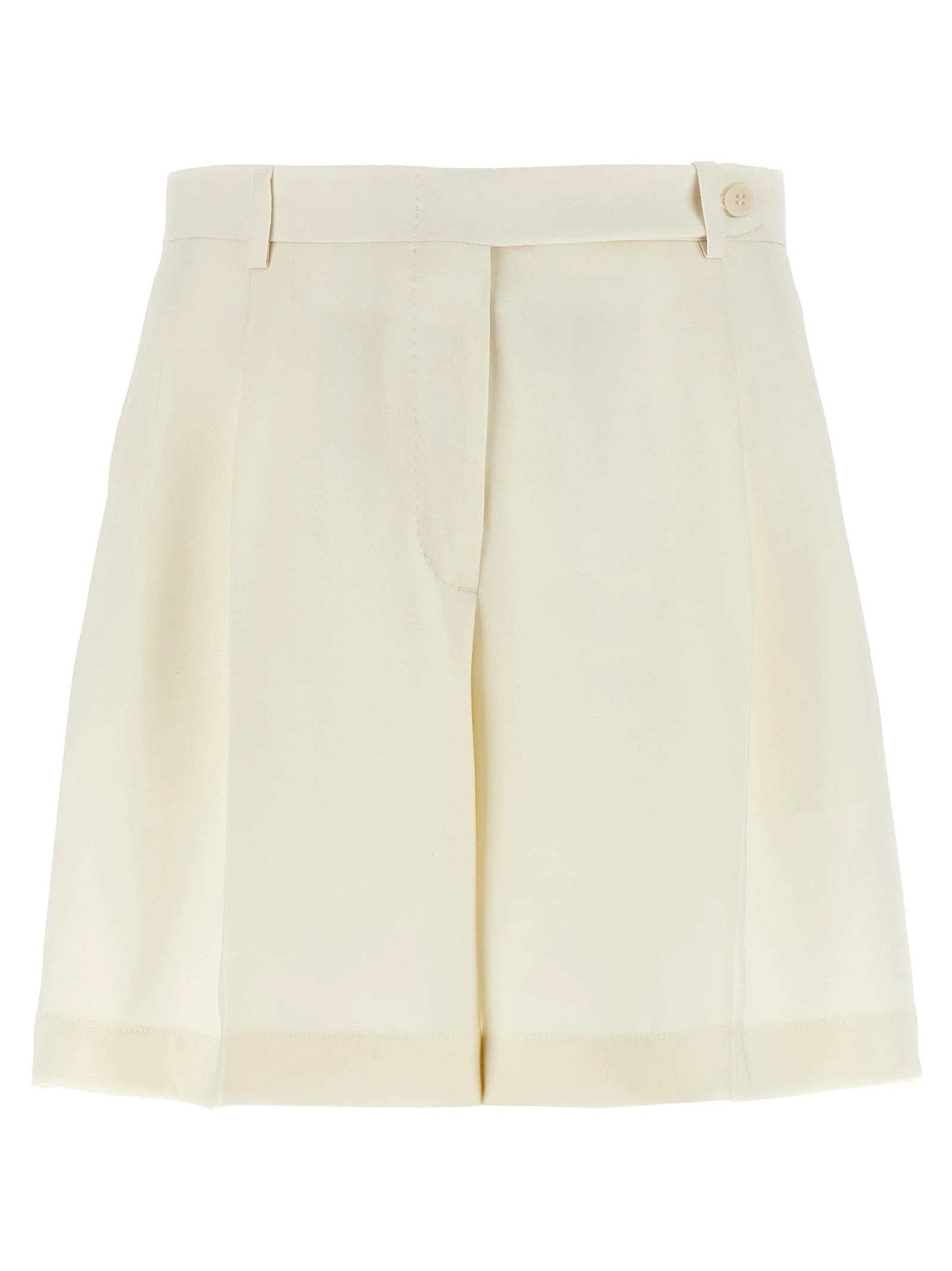 Brioni White Silk Bermuda Shorts