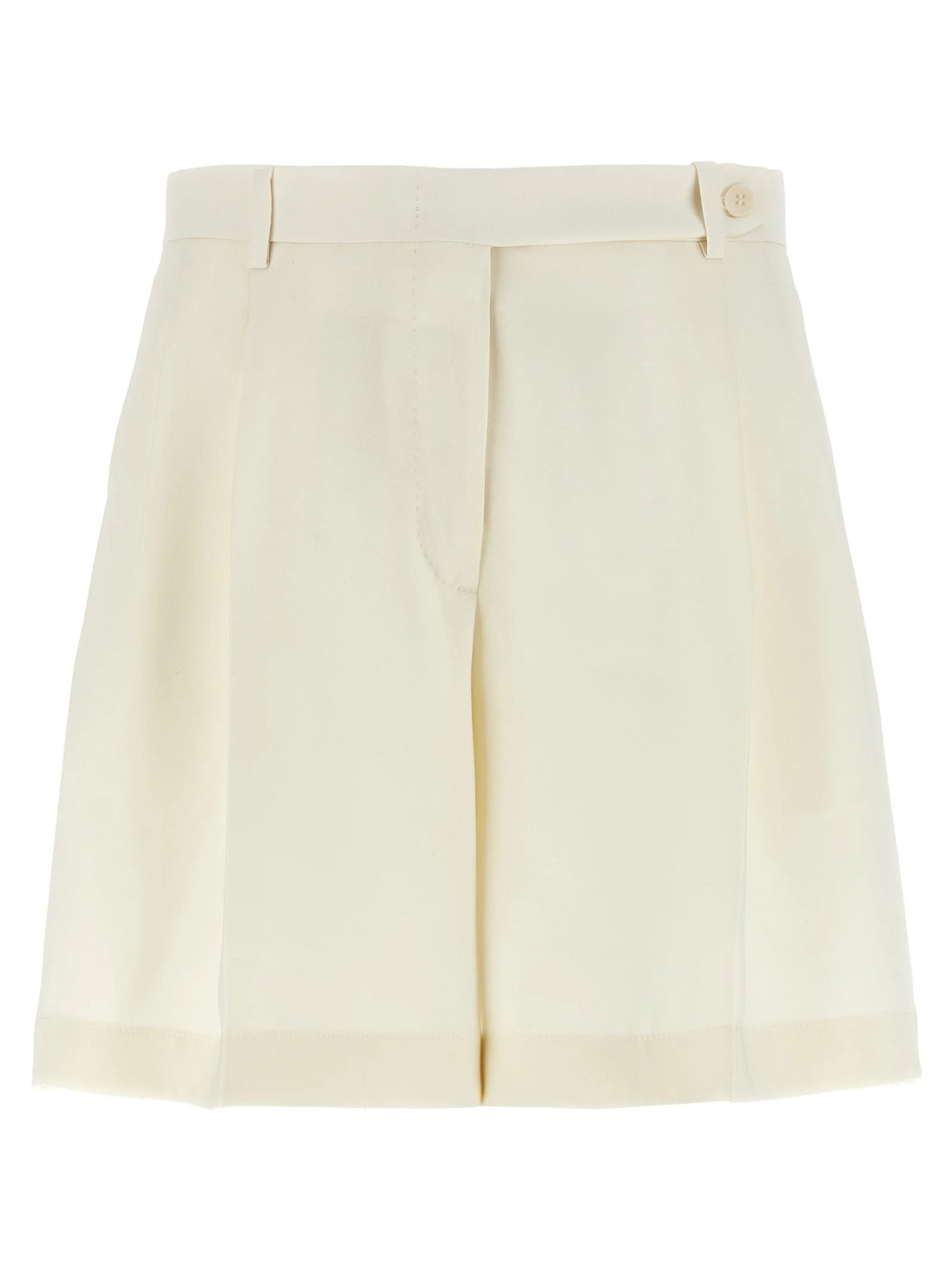 Brioni White Silk Bermuda Shorts
