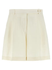 Brioni White Silk Bermuda Shorts